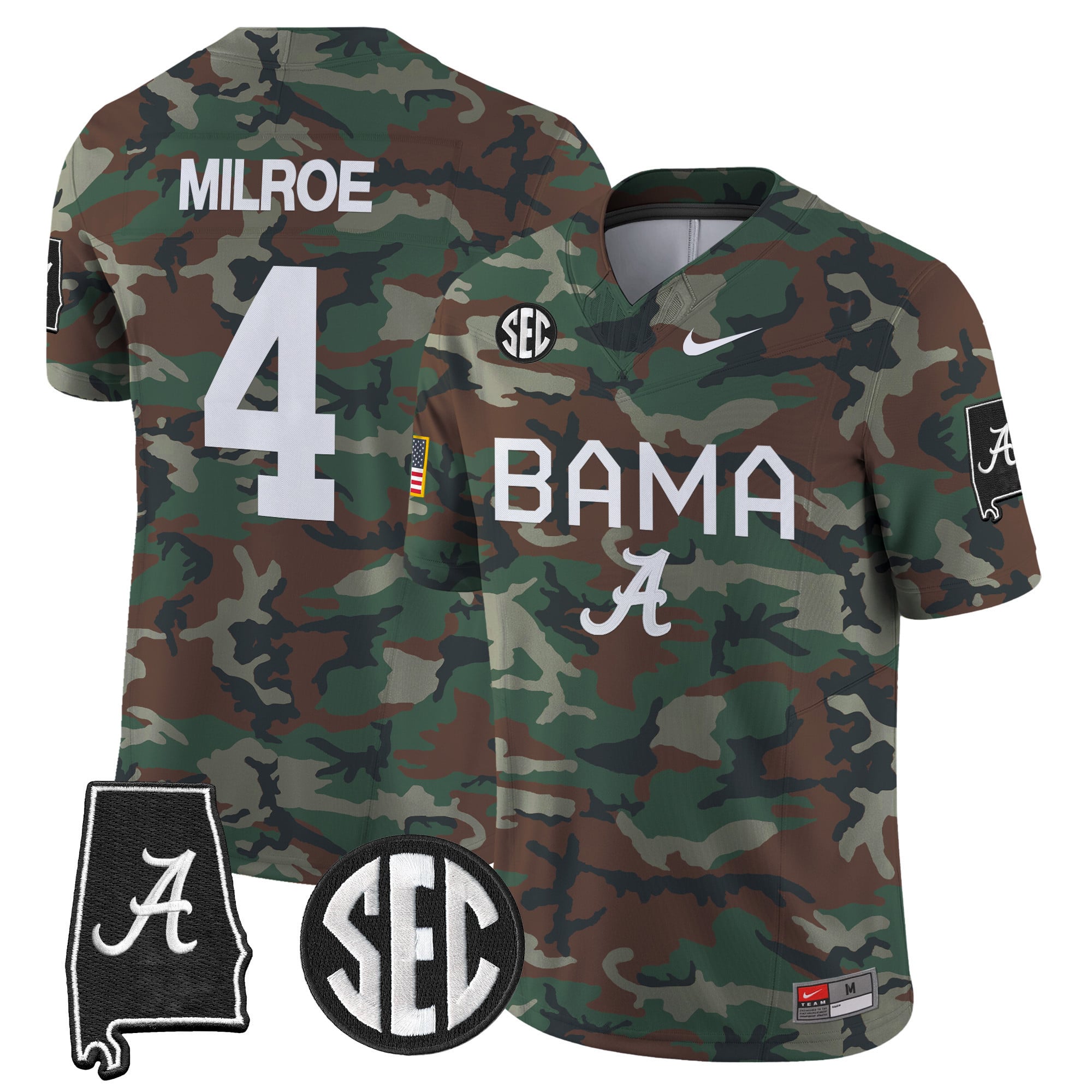 Alabama Crimson Tide 2024 Military Vapor Limited Jersey - All Stitched